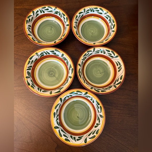 Vintage Gibson Catalonia Handpainted Fruit/Dessert (Sauce) Bowls -Set of 5 - Picture 1 of 9
